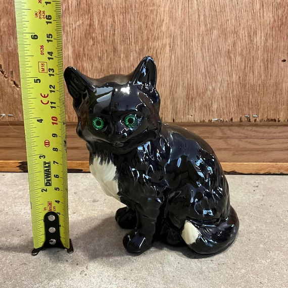 チーター？Deco Figurine Black Cat 90 FENTON BLACK CAT FIGURINE ORANGE TROPICAL FLOWERS 100 YEAR