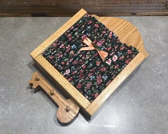 Mensola in legno vintage con decorazione a tema country, decorazione da parete in stile fattoria