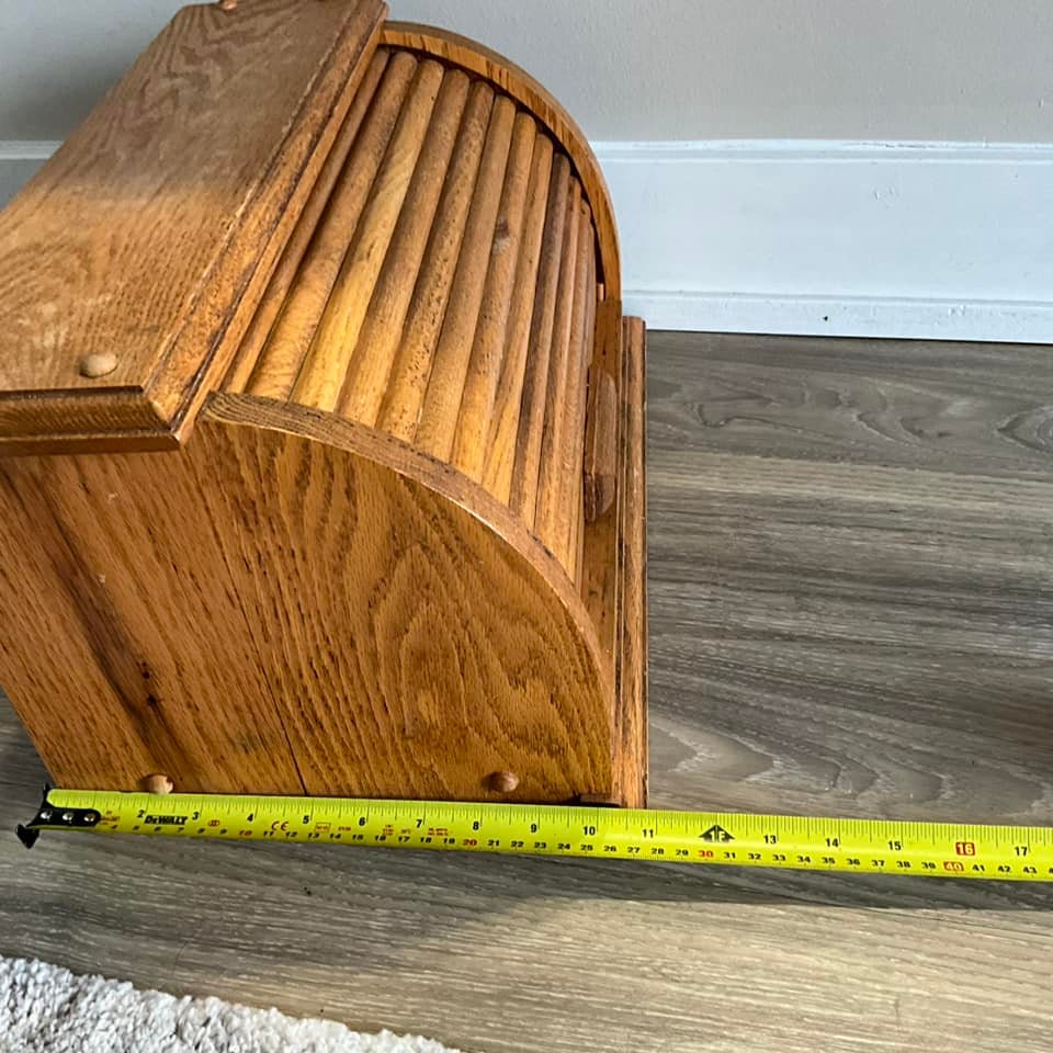 ヴィンテージ ロールトップ 木製ブレッドボックス - カナダ製 - Etsy 日本