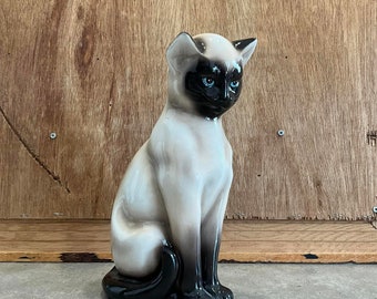 Ceramic Cat Figurine Italian Art Pottery Design Animals