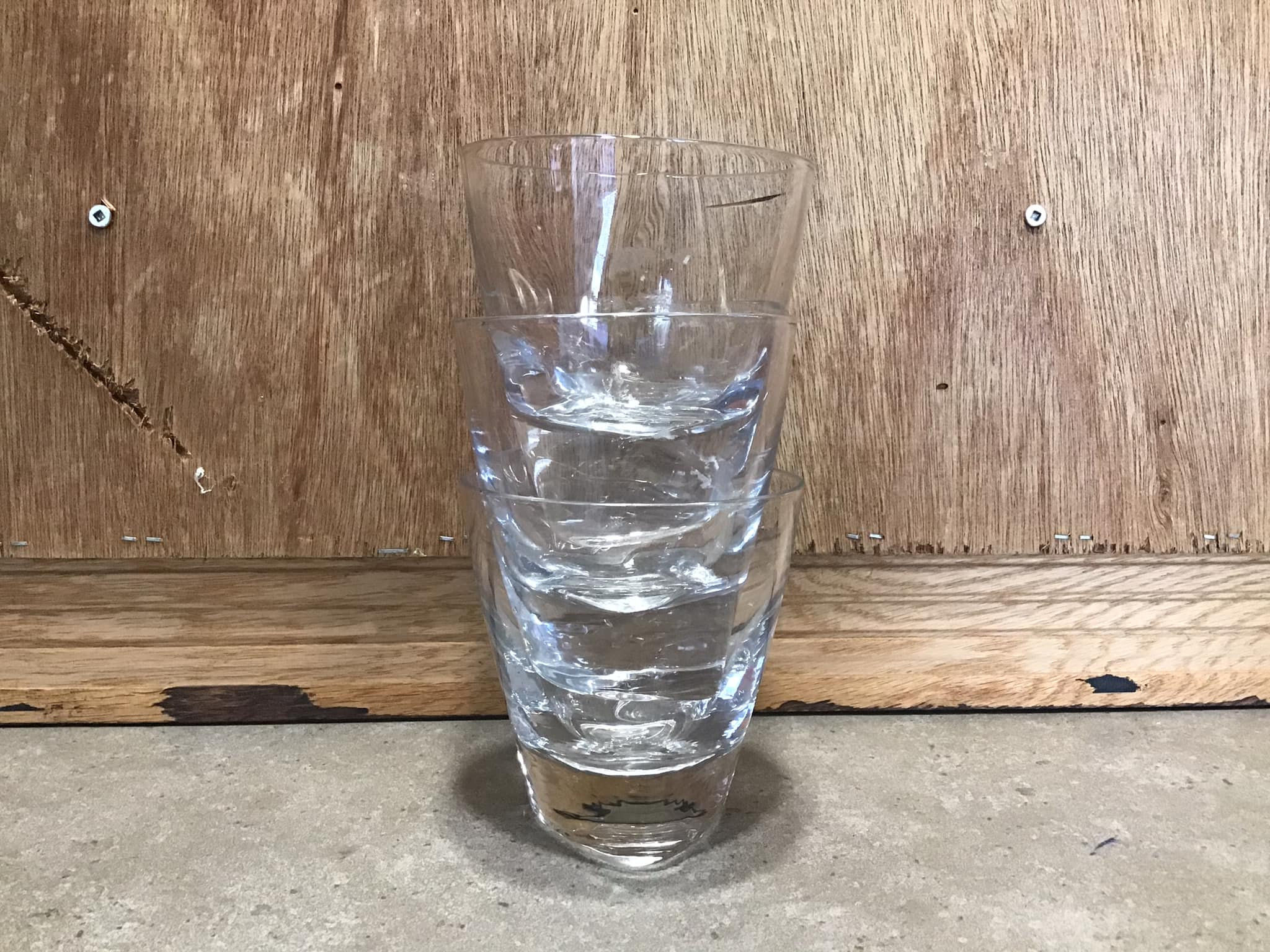 【3点セット】Mountain Research Drinking Glass 3 Triangle Base Drinking Glasses Heavy Base Glass Set of 3