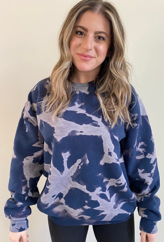 bleached navy sweatshirt