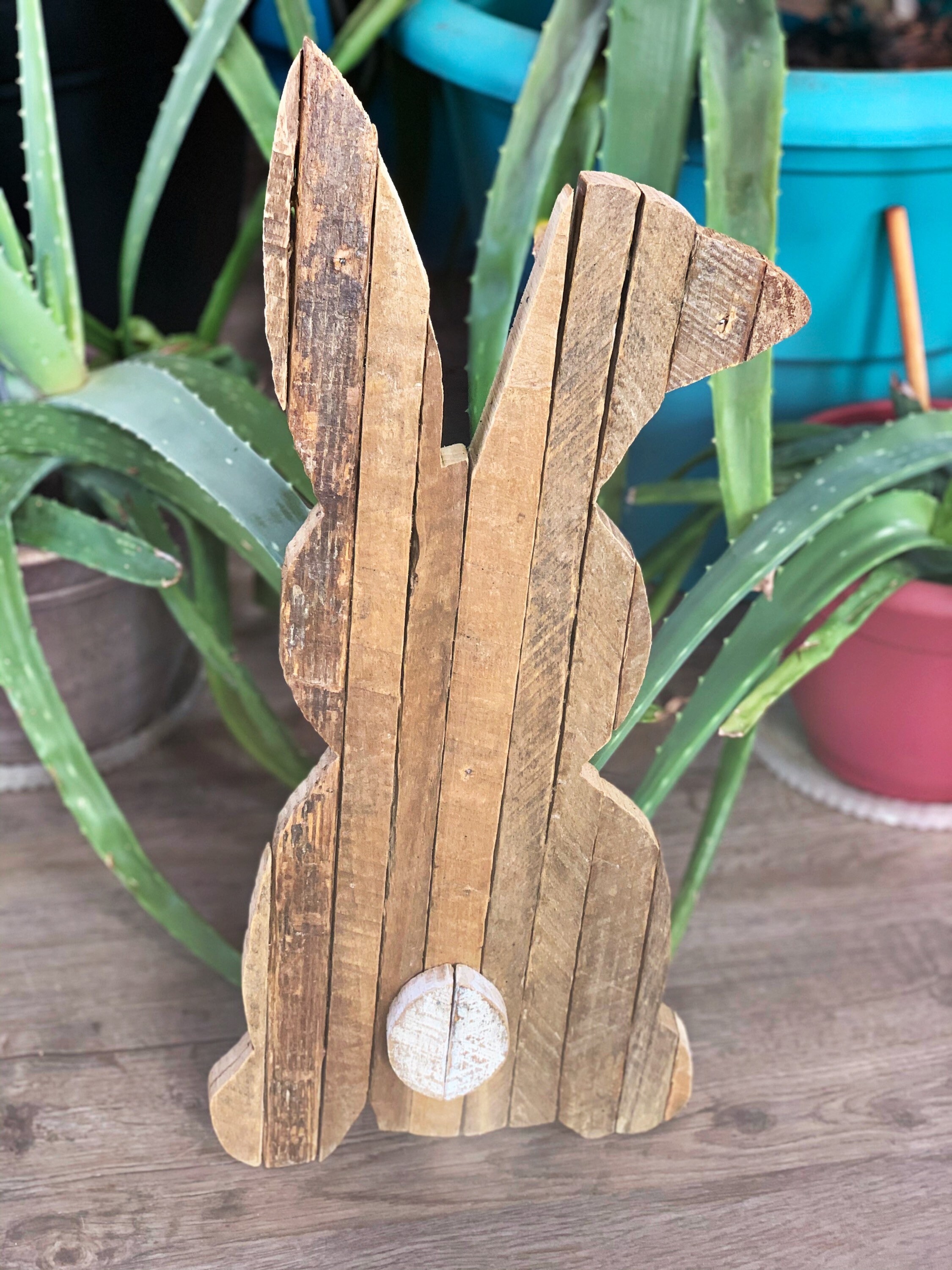 Lapins en bois Lapin de Pâques en bois Lapin de bois Etsy France