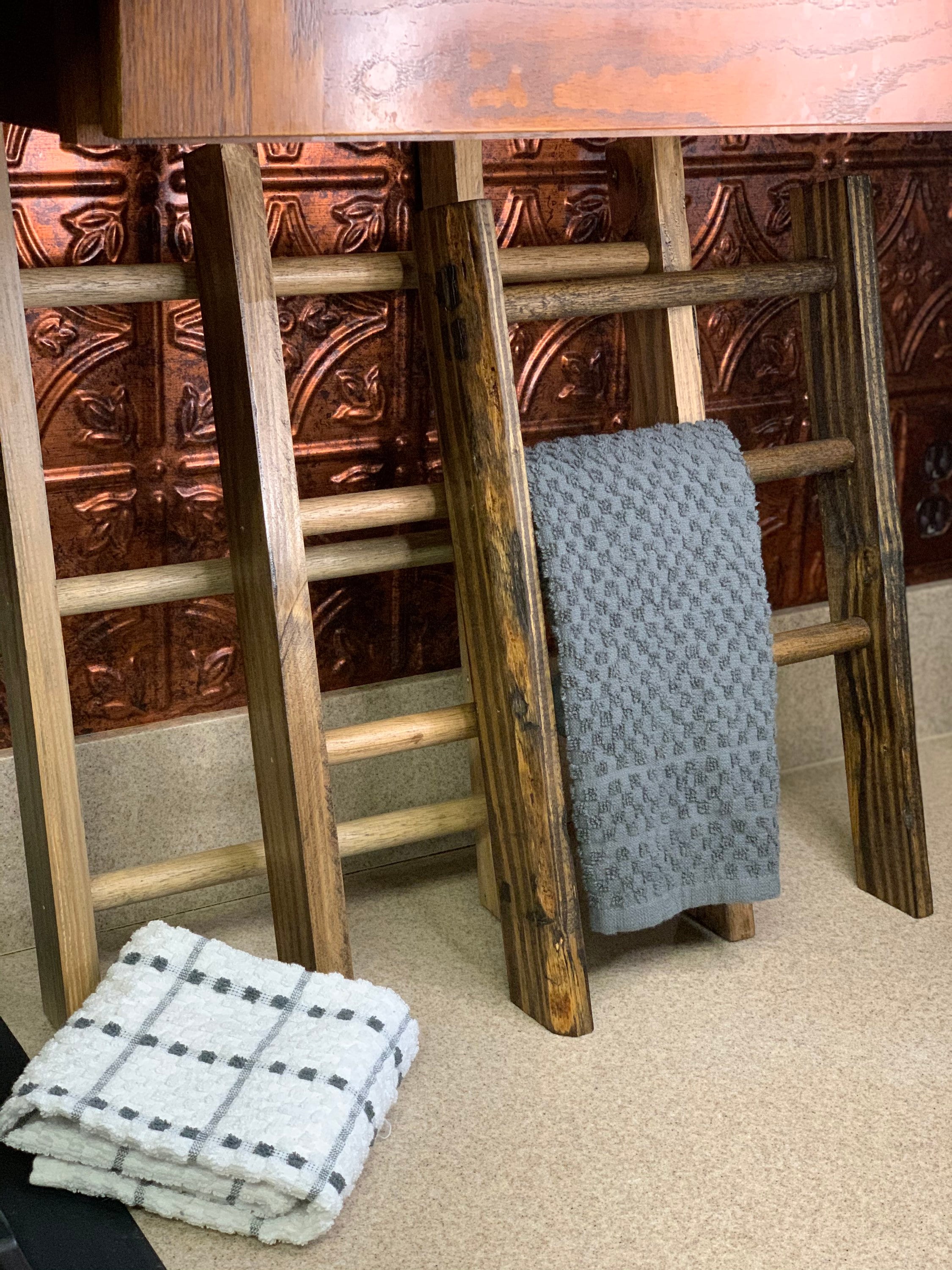 Tea Towel Ladder Mini Ladder Kitchen Towel Holder Kitchen Etsy