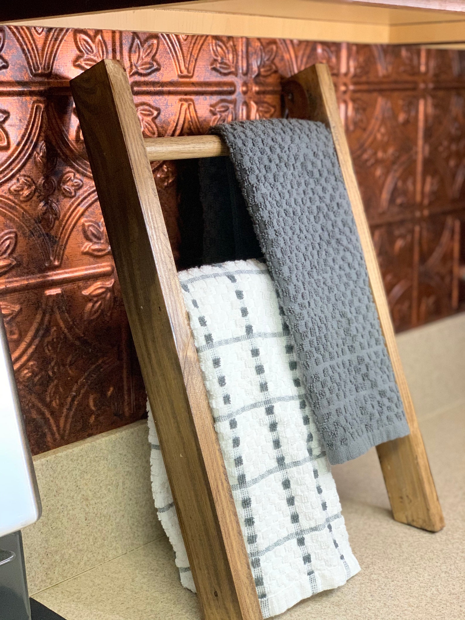 Tea Towel Ladder Mini Ladder Kitchen Towel Holder Kitchen Etsy