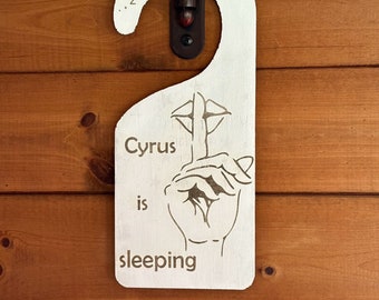 Baby is Sleeping Door Hanger, Baby Privacy Door Hanger, Shhh Door Hanger, Keep the Peace and Quiet, Door Sign, Quiet Sign, Do Not Disturb