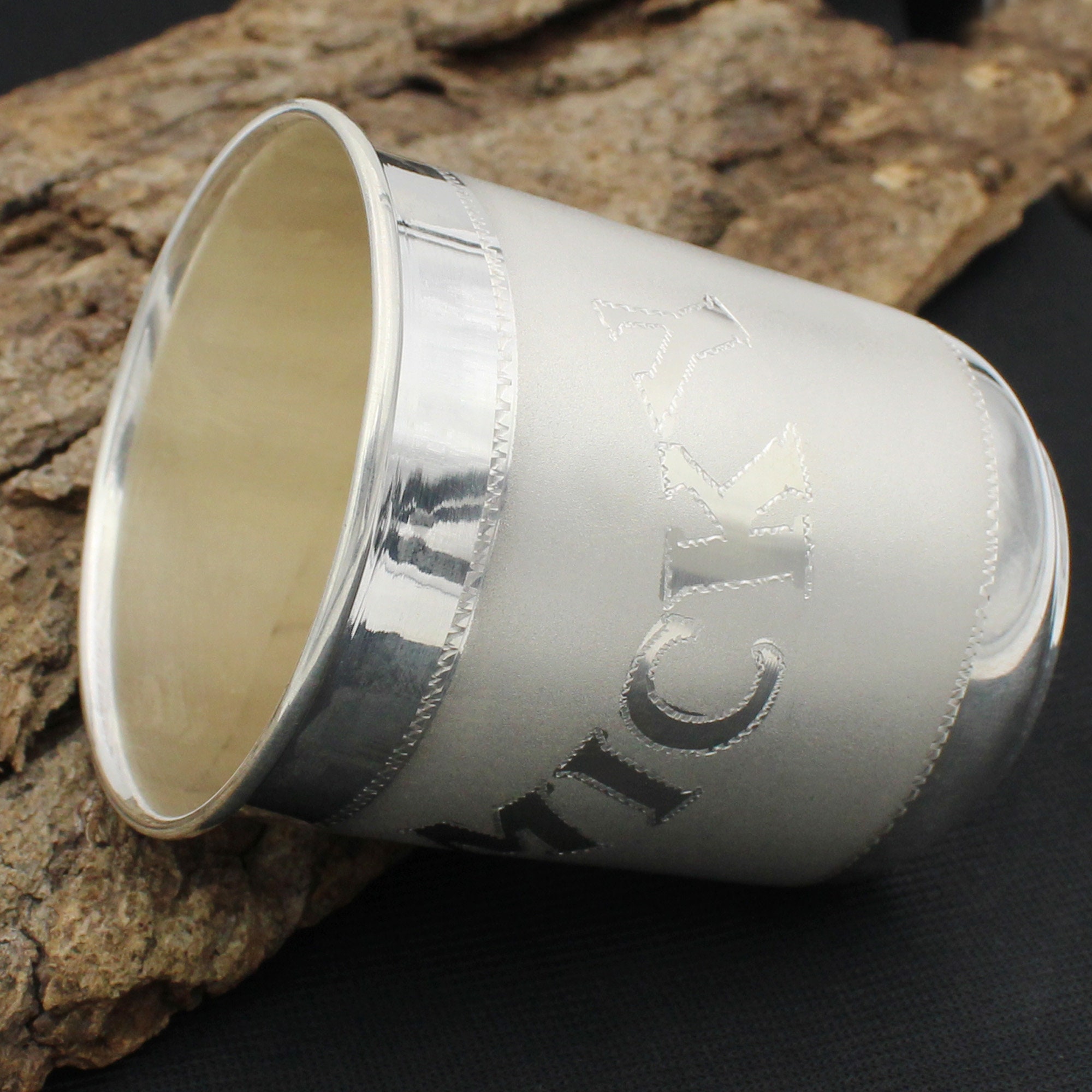 Antique Silver Cup 999 Fine Silver Exclusive Design Cup With Micky