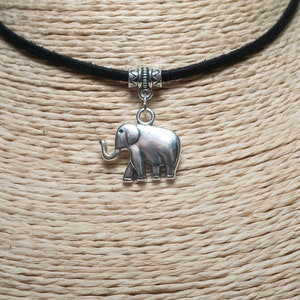 Elephant Necklace  Animal Pendant  Pendant Necklace  Simple Choker  Animal Lover  Birthday Gift  Unisex Jewellery