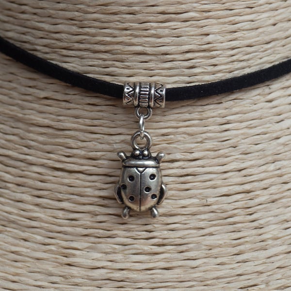 Collier coccinelle pendentif porte-bonheur pendentif ras du cou collier scarabée délicat tour de cou bijoux de tous les jours collier unisexe cadeau de noël