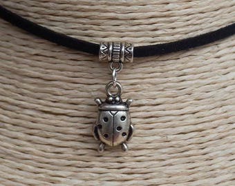 Ladybug Necklace  Good Luck Choker  Delicate Beetle Jewelry  Unisex Nature Inspired Gift  Lucky Bug Choker