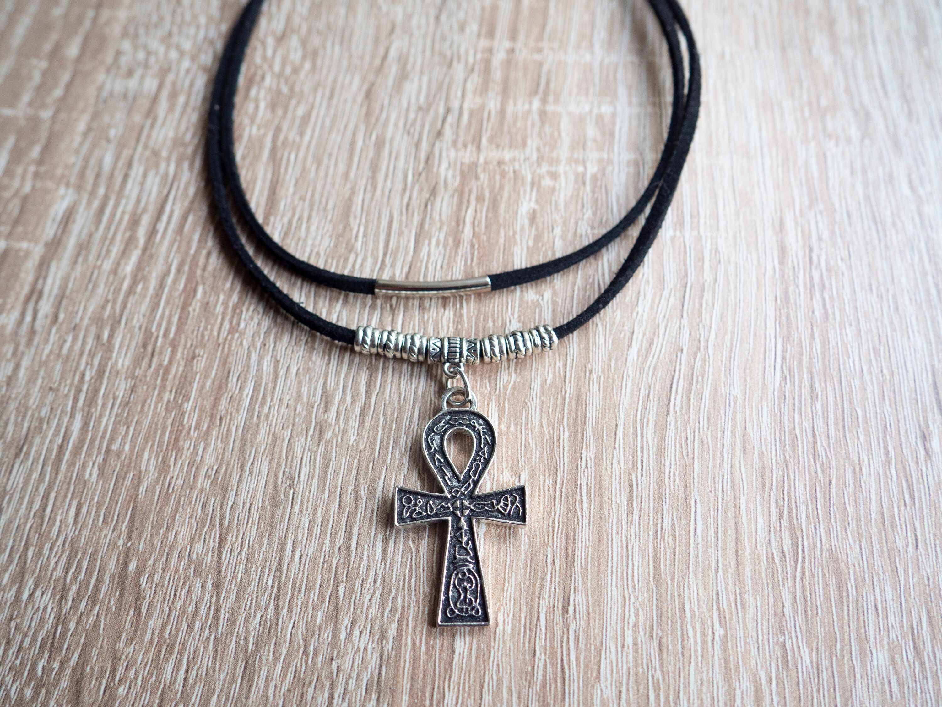 Layered Ankh Cross Necklace