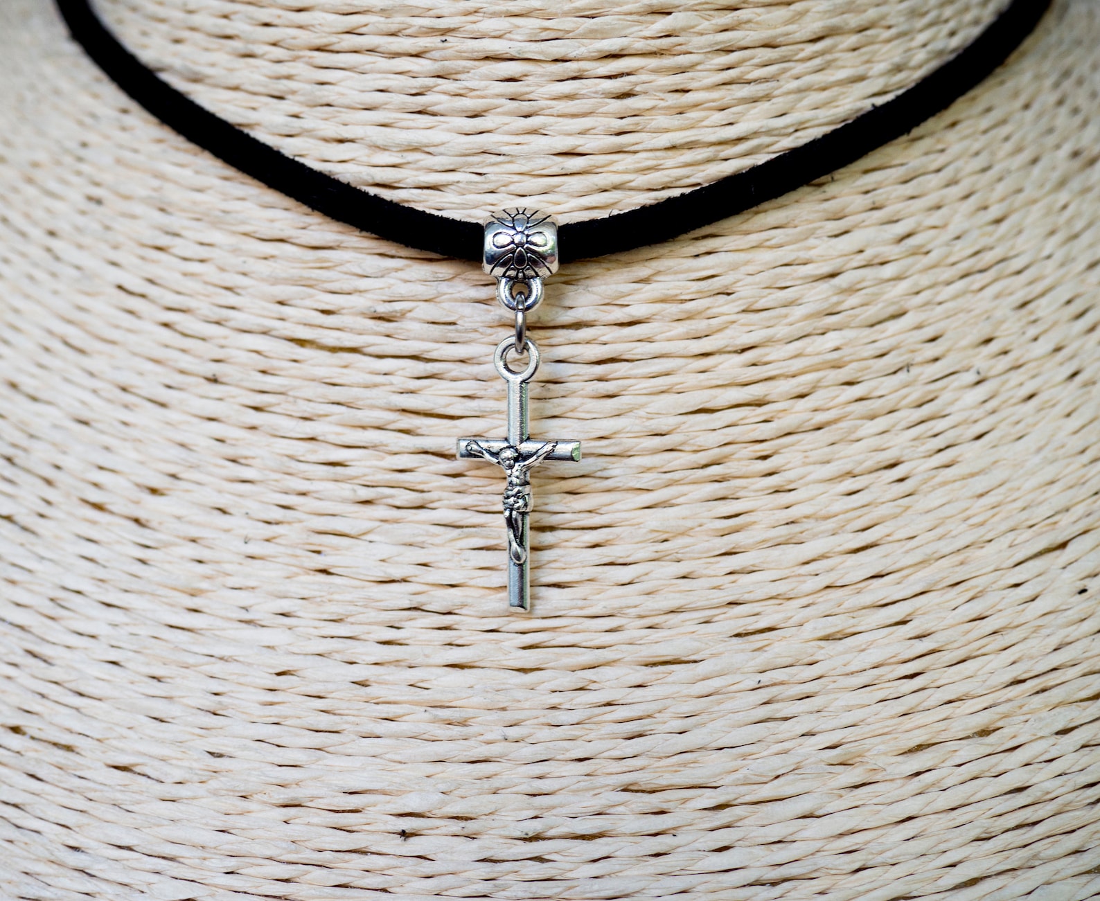 Crucifix Necklace Cross Choker Cross Necklace Choker Charm Necklace