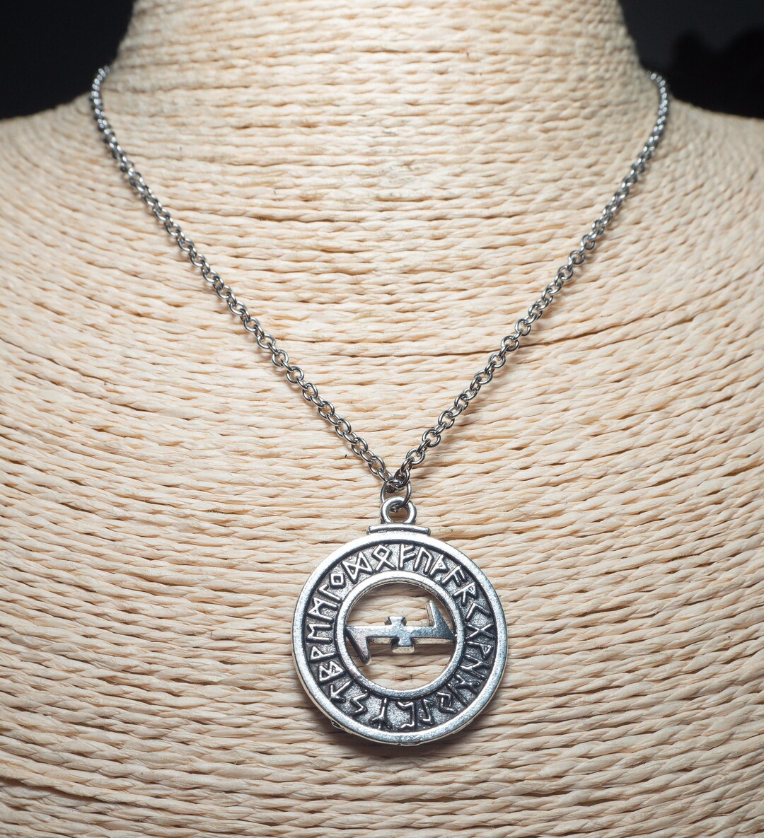 Silver Chain Runes Viking Rune Necklace Chain Choker Celtic Necklace Silver - Etsy