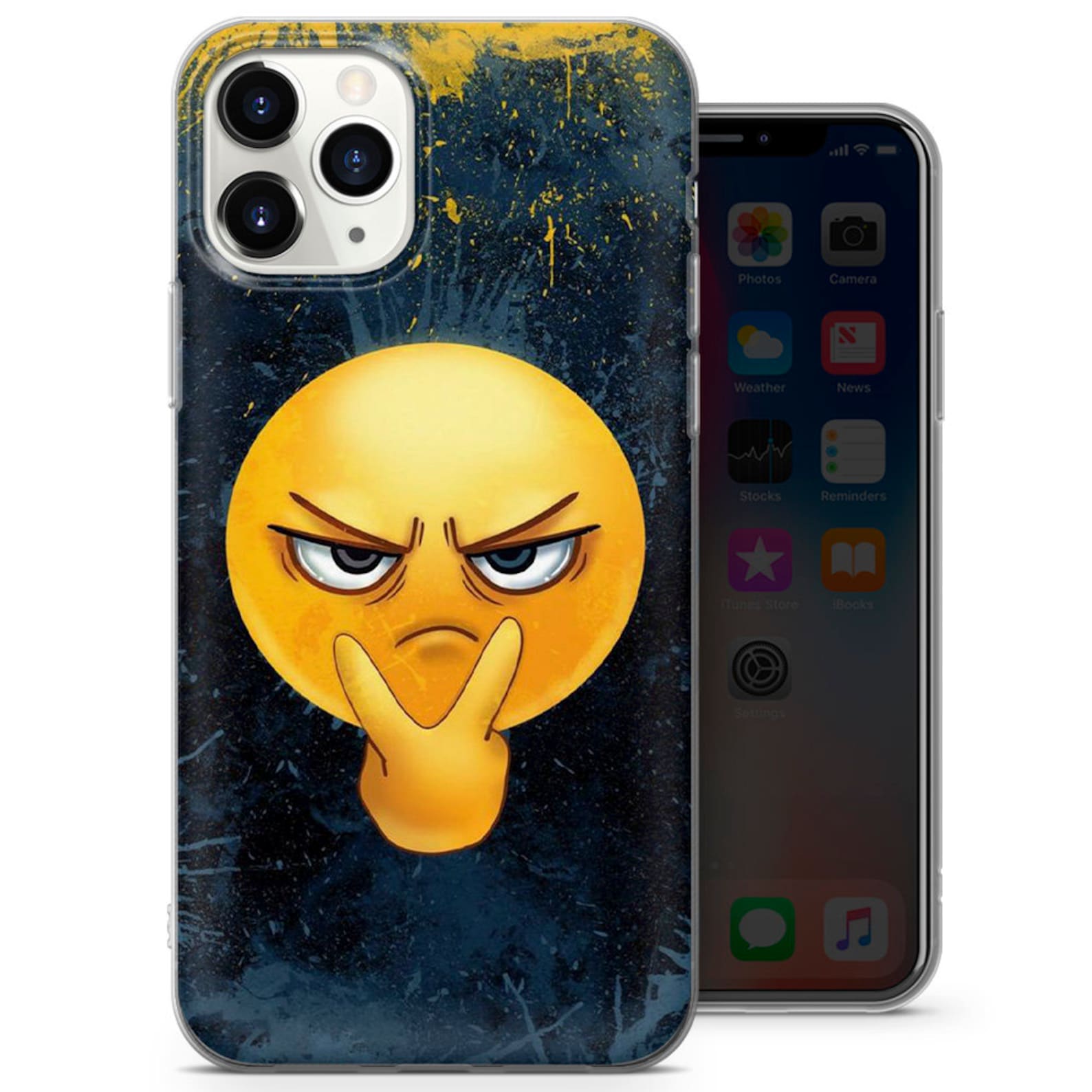 Emoji Phone Case graffiti style Cover for iPhone 12 iPhone 7 8 Etsy