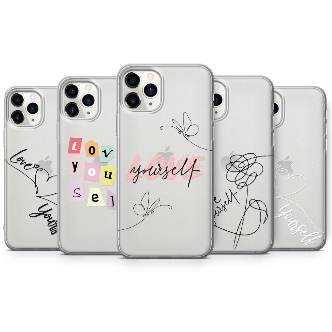Love Yourself Klare BTS Handyhulle fur iPhone 16 15 14 13 12 Pro 11 Samsung S24 S23 S22 S20 Huawei P30 Pixel 9 8 7 Etsy