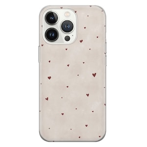 vintage Hearts Retro Phone Case Aesthetic Art Cover pour iPhone 15, 14, 13, Xs, 11 Pro, 12 Samsung S23, S10, S22, A33, Huawei P30, Pixel 8 4