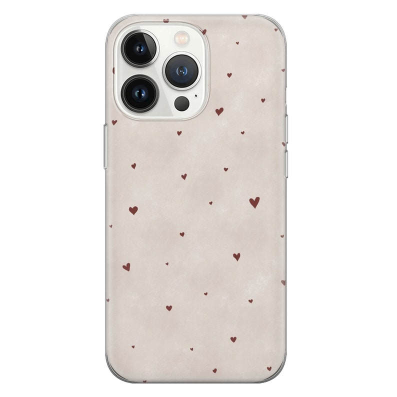 vintage Hearts Retro Phone Case Aesthetic Art Cover pour iPhone 15, 14, 13, Xs, 11 Pro, 12 Samsung S23, S10, S22, A33, Huawei P30, Pixel 8 4