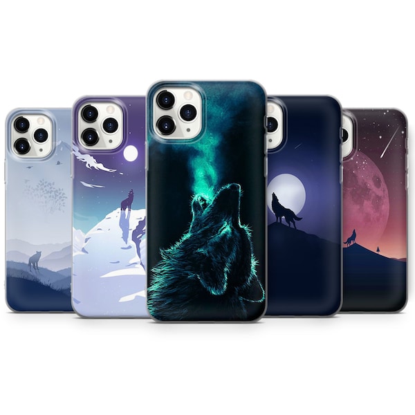 Wolf Motiv Handyhülle Alpha Tier für iPhone 15, 14, 13, Xs, 11 Pro, 12, Xr, Samsung S23, S10, S22, S20, A33, Huawei P30, Pixel 7, 8