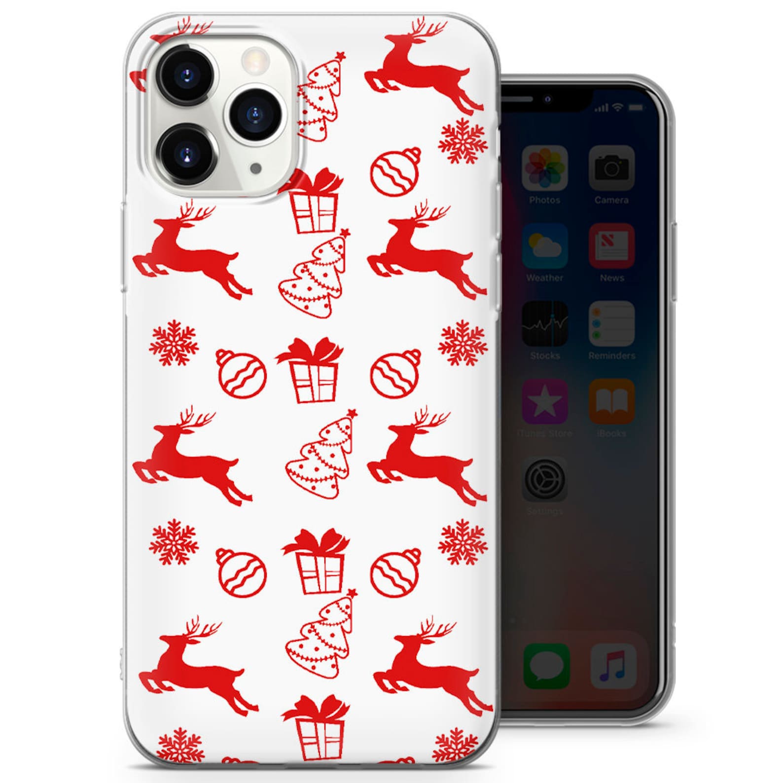 Christmas phone case gift cover for iPhone 12 iPhone 7 8 Etsy