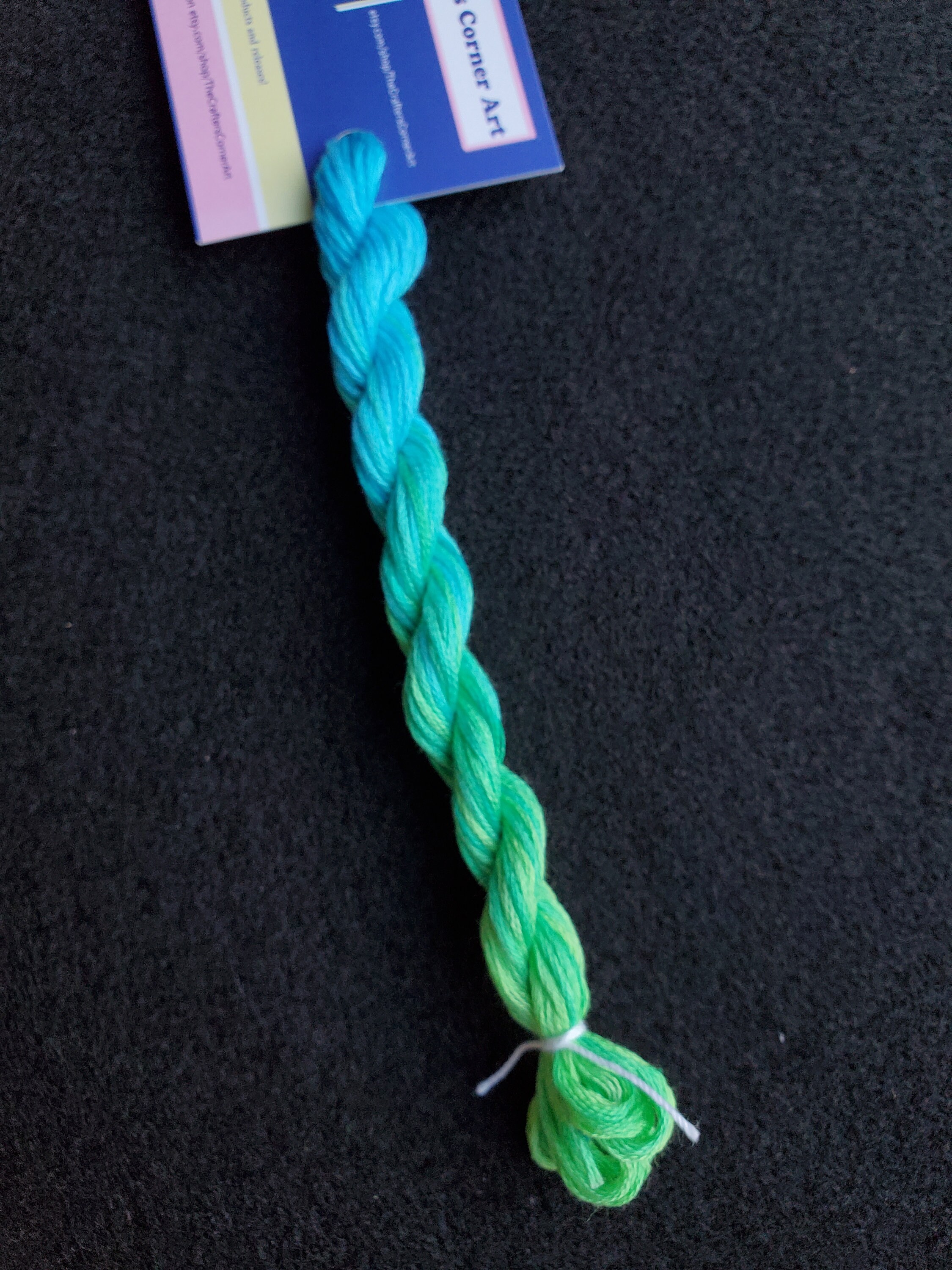 Blue & Green Gradient Variegated Embroidery Floss/thread - Etsy