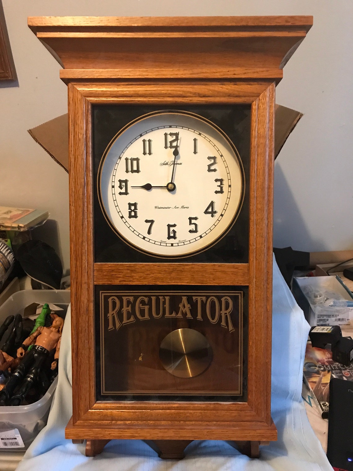 Vintage Seth Thomas Regulator Westminster chime wall clock Etsy