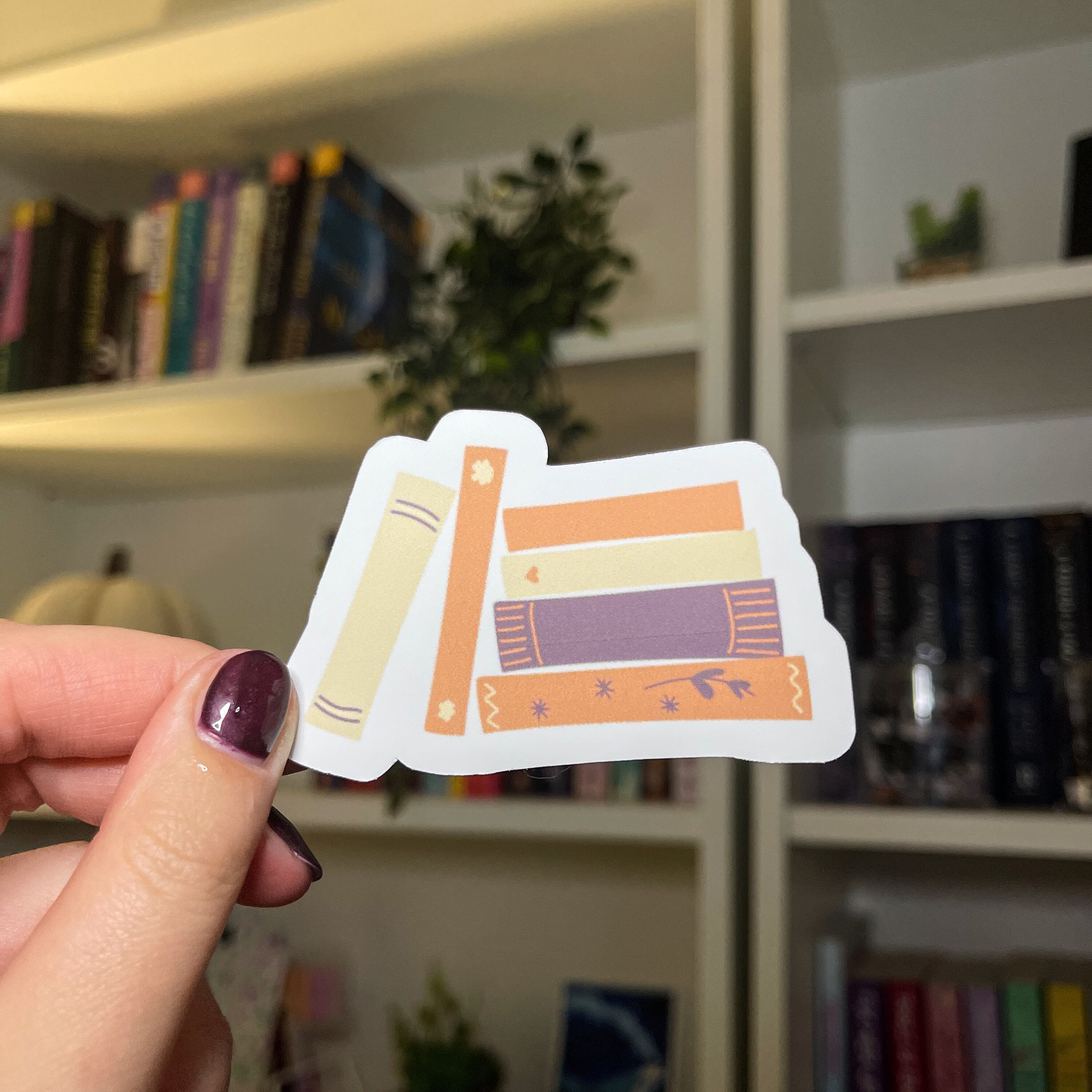 Book Stack Sticker/ Pastal Book Stack Sticker/ Books Sticker/ Pastal ...