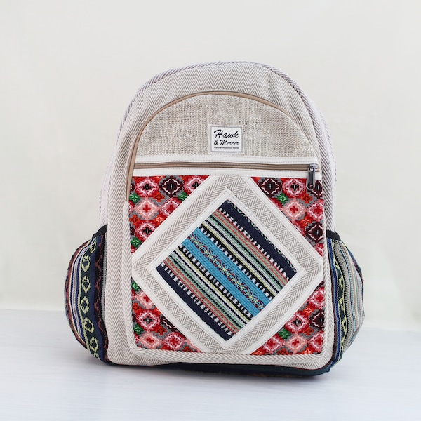 Natural Hemp Backpack with Gheri Diamond