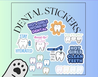 Dental Stickers: Water-Resistant Decals for Laptops, Water Bottles