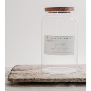 Large Laundry Jar | Laundry Organisation Jar Labels | Custom Label For Laundry Room | Laundry Pods | Utility Room Decor | Washing Powder Jar