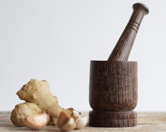 Wooden Pestle and Mortar, Mortar and Pestle, Kitchen Tools Gadgets, Small Wooden Pestle, Housewarming Gift, Gift Set, Gifts For Her