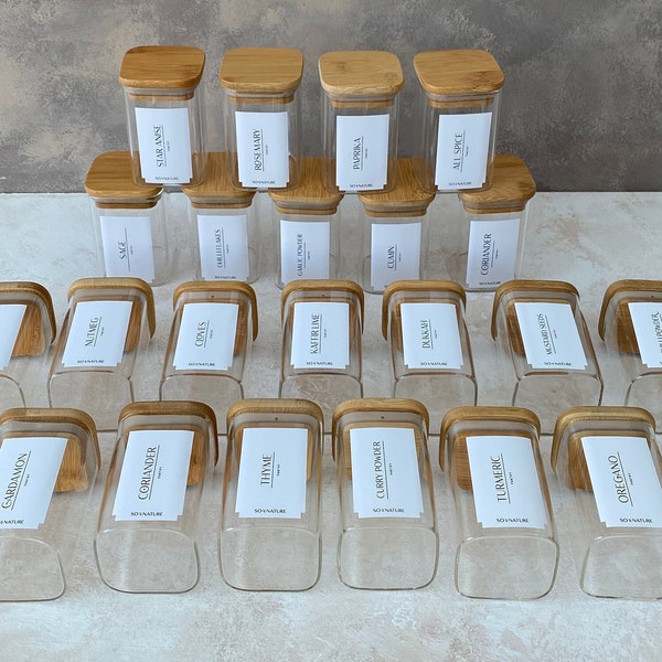 Personalised Glass Spice Jar Etsy UK