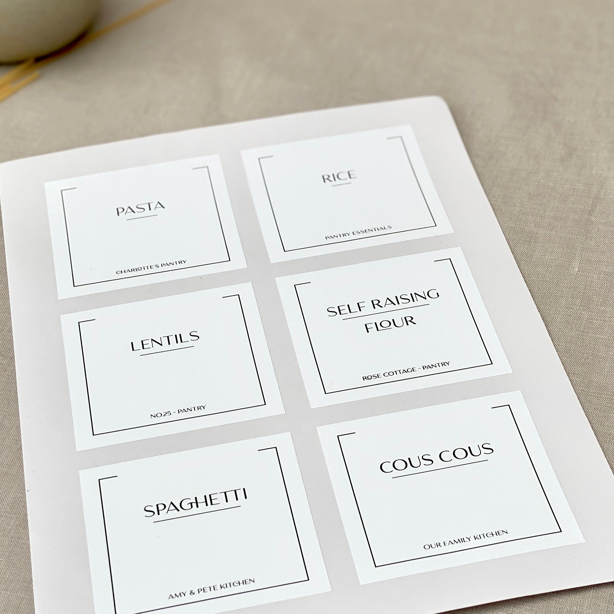 Custom Pantry Labels: Waterproof Kitchen Organization Stickers - Etsy
