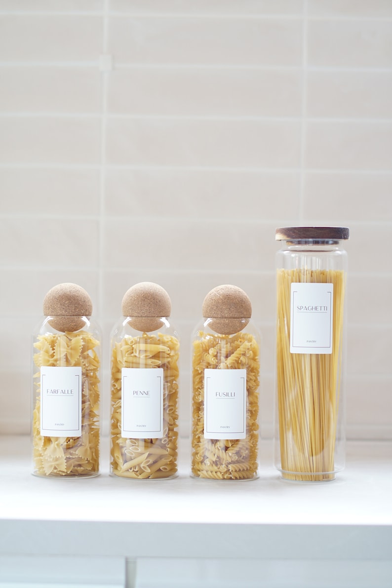 Glass Pasta Jar Set