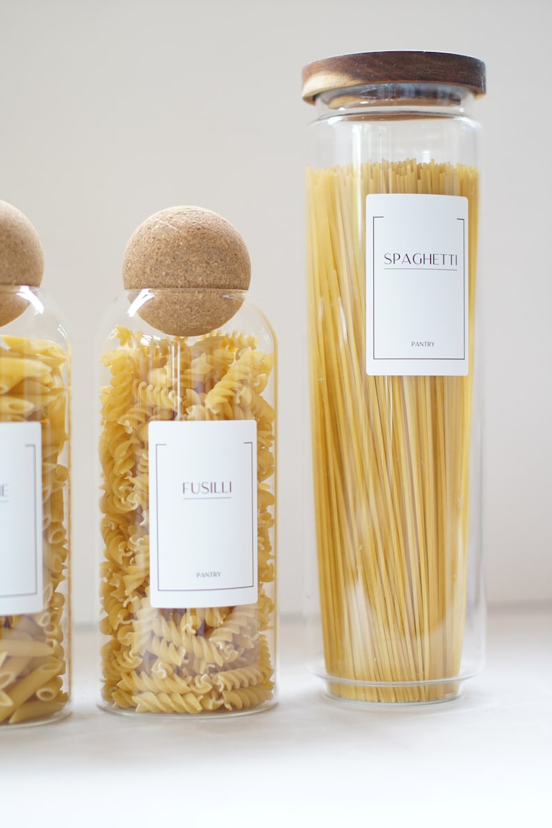 Glass Pasta Jar Set - Thumbnail 2