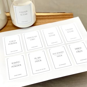 Customisable Pantry Labels, Personalised Labels For Home, Home Organisation Labels, Housewarming, Spring Cleaning Organisation