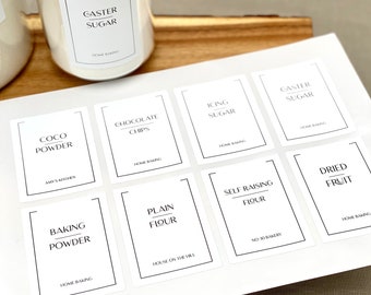 Fully Customisable Pantry Label Set | Declutter Labels | Personalised Labels | Home Organisation Labels