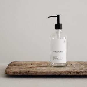 Glass Soap Dispenser for Bathroom - 500ml Capacity - Eco-Friendly and Stylish Design - Hand Wash Body Wash Shampoo Glass Storage