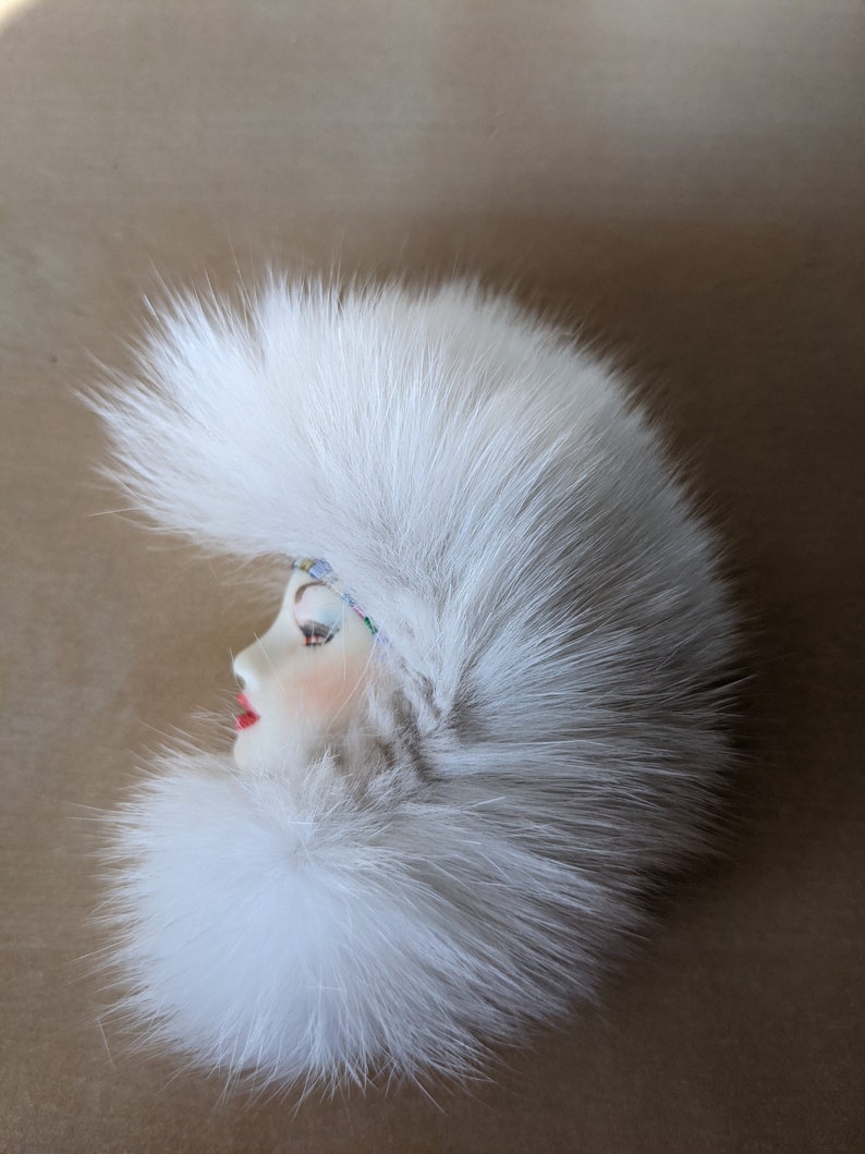 Vintage Fur Hand painted Brooch