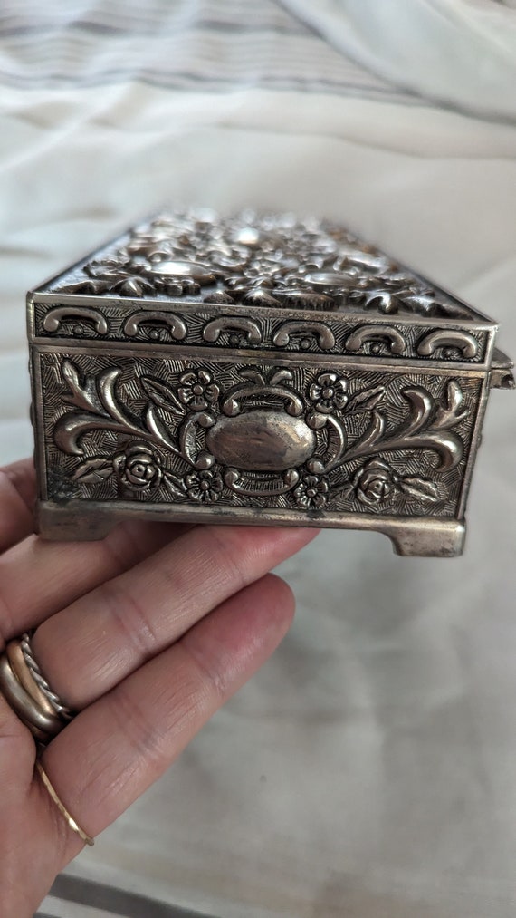 Vintage "Godinger" Silver-plated Jewelry Box - image 5