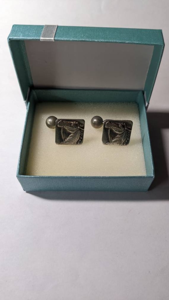 CLEARANCE: Sterling Silver Horse Cufflinks