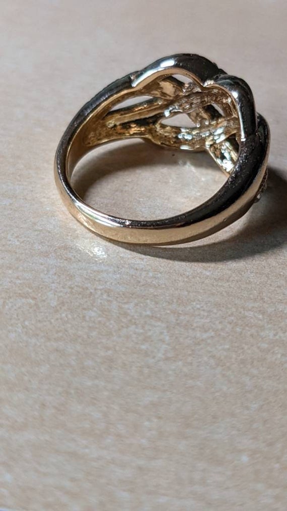 Interlocking Infinity Wave Cocktail Ring - image 2