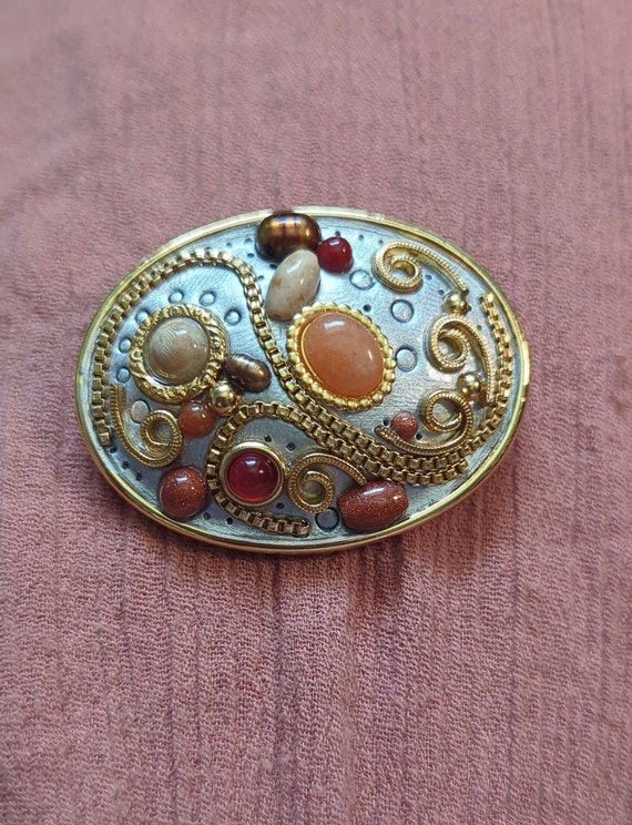 Vintage Michal Golan Moonlight Brooch - image 1