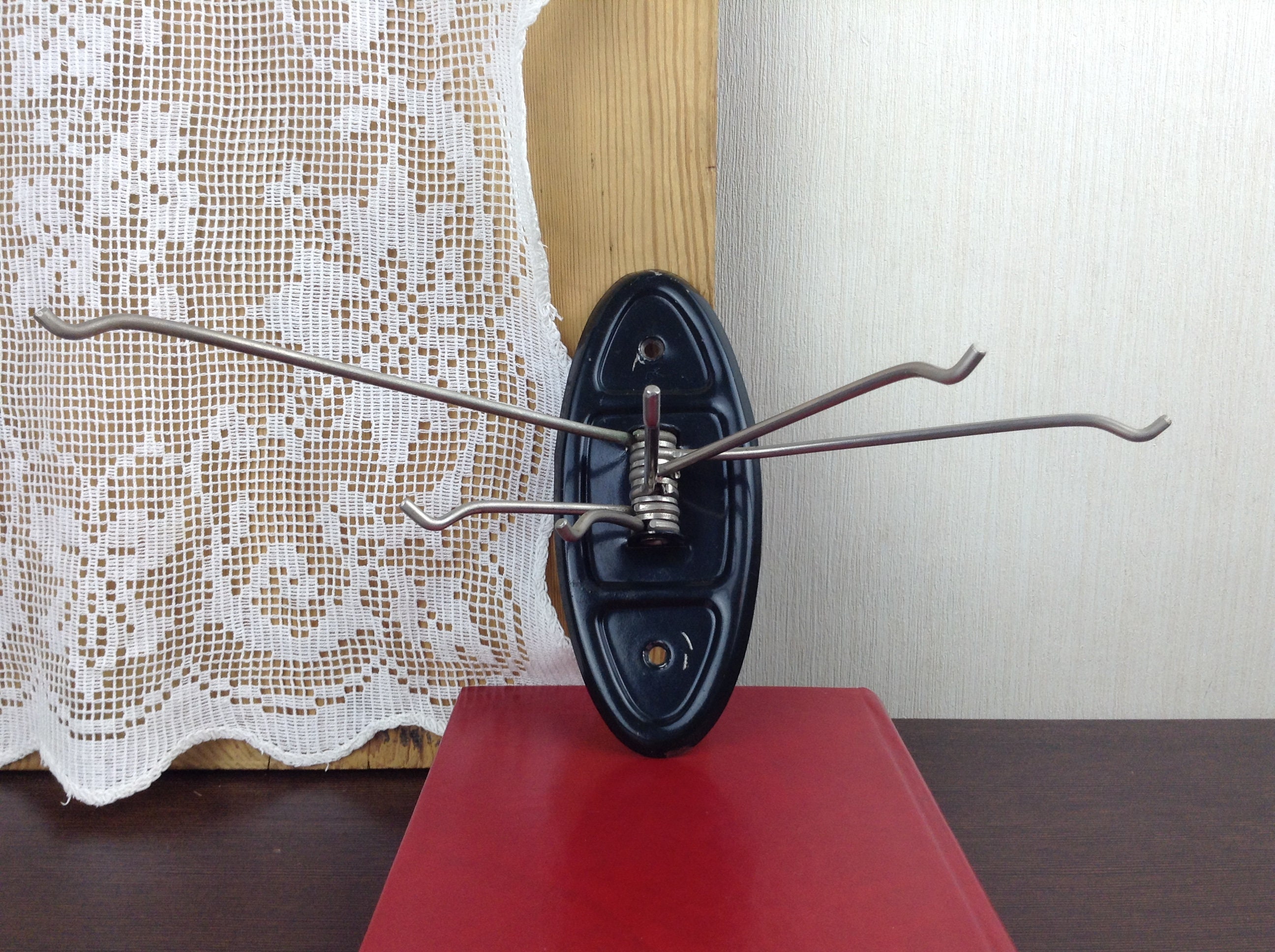 Vintage Bathroom Kitchen Metal Towel Rack with 6 Swivel Hooks Etsy