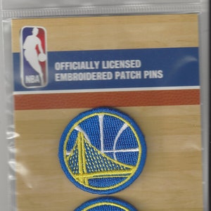 Golden State Warriors Official NBA Embroidered PIN Set of 3 with Pin Backs Hat Backpack in Pkg.