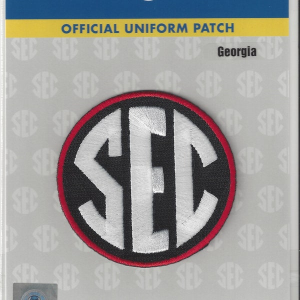 Georgia Bulldogs SEC Conference Patch 2 1/2" Round Official NCAA Logo Iron or Sew