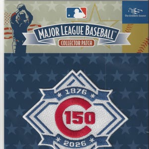 2026 Chicago Cubs 150-årsjubileumsärmmärke Officiell MLB-tröja med logotyp