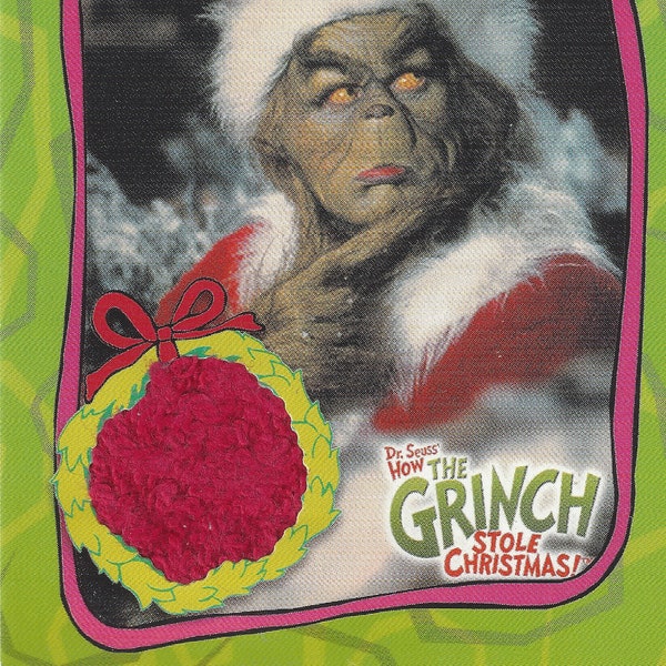 Grinch Key Costume Card #CC1 with Authentic Piece of Santa Suit from the 2000 Movie