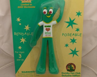 Gumby 6&quot; Full Size Bendable Packaged Posable & Flexible 50th Anniversary Special Edition