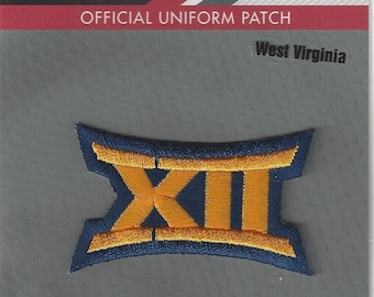 West Virginia Big 12 Conference Patch 2 1/2" x 1 1/2" Official NCAA Logo Iron or Sew