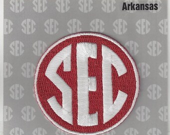 Arkansas SEC Conference Patch 2 1/2" Round Official NCAA Logo Iron or Sew